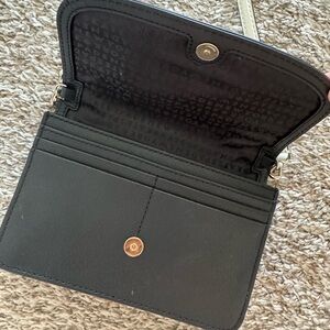 kate spade Black Leather Crossbody Wallet